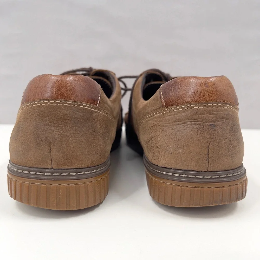 Johnston & Murphy Mens McGuffey Leather Sneakers Brown Plain Toe Nubuck 13M